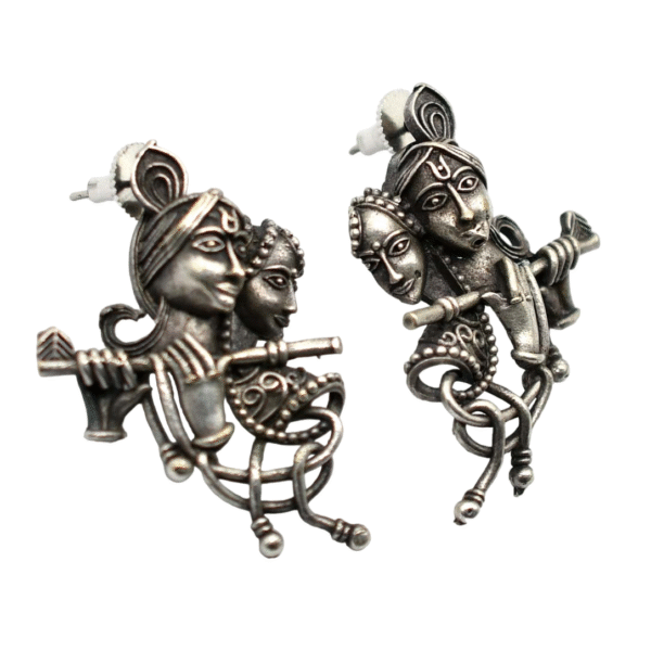 Radhe Krishna Earrings Pair - Image 2