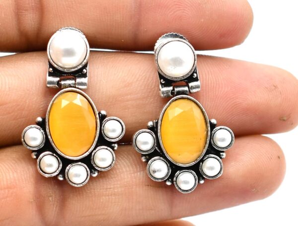New Floral Silver Earrings - Image 7