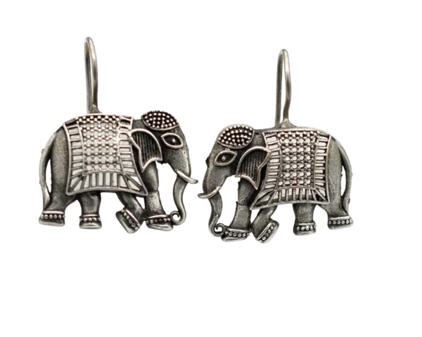 Antique Silver Plated Earrings Pair