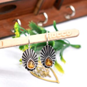 Shrusti Stone Hoop Earrings