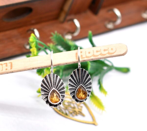 Shrusti Stone Hoop Earrings