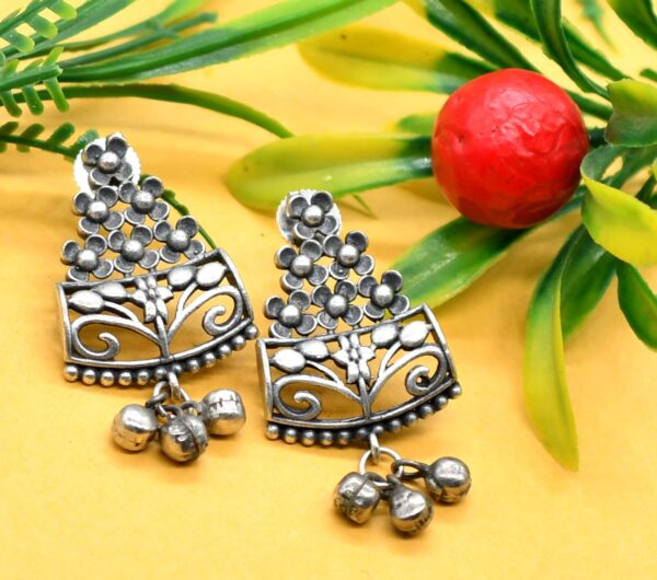 Floral Feather Drop Earrings