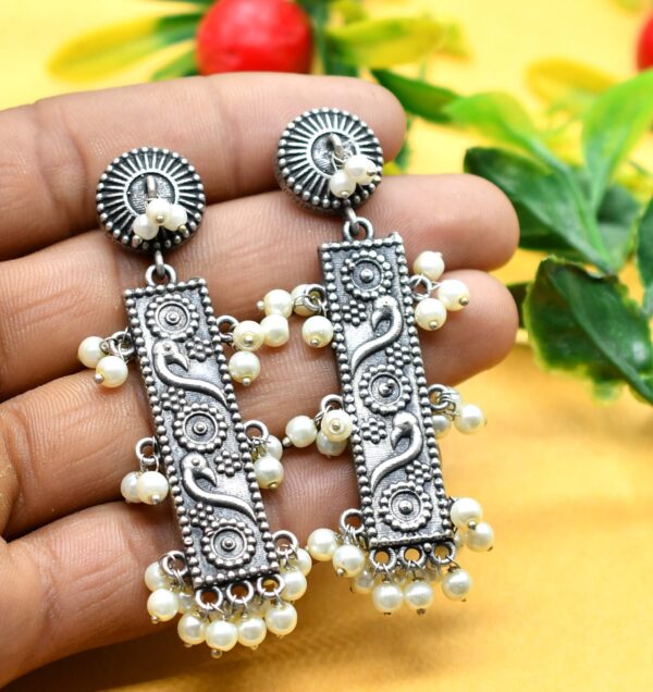 New Antique Silver Plated Earrings - Image 2