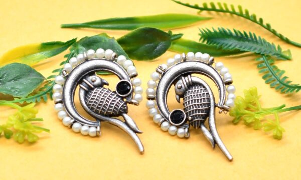 Unique Antique Silver Earrings - Image 5