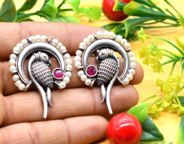 Unique Antique Silver Earrings