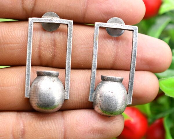Nidhi Antique Silver Drop Earrings