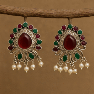 Jhumki Stone Earrings for girls navratri