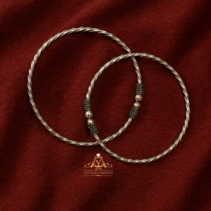 Classic Oxidized Silver Anklets